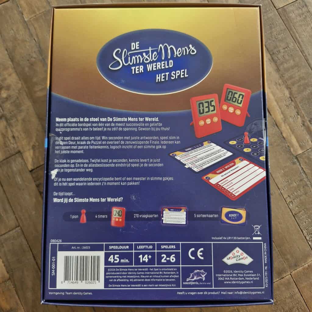 De Slimste Mens ter Wereld, Identitaty Games, review door Michelle, partygame