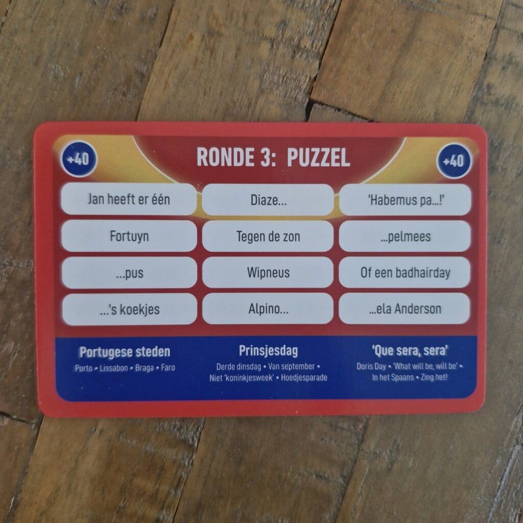 De Slimste Mens ter Wereld, Identitaty Games, review door Michelle, partygame