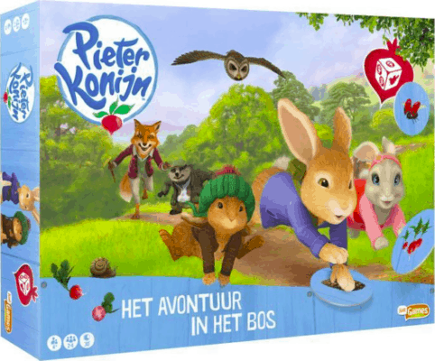 Pieter Konijn: Het Avontuur in het Bos spel doos box Spellenbunker.nl