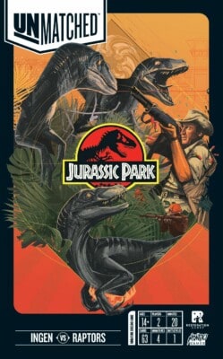 Unmatched: Jurassic Park – InGen vs Raptors spel doos box Spellenbunker.nl